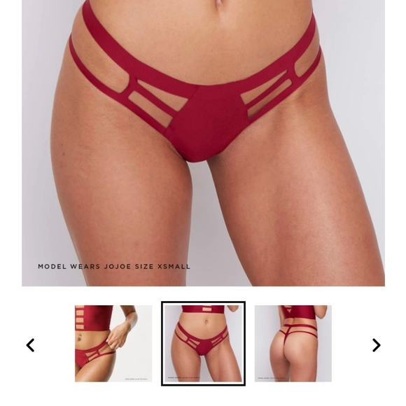 JOJOE ANDIE THONG 3 PIECE 1 BLK,1 LILAC,1 WINE RED - Picture 5 of 9